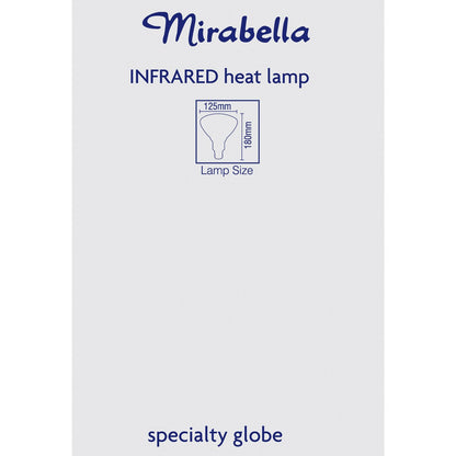 Mirabella Edison Screw 275w Dimmable Infrared Heat Lamp Each