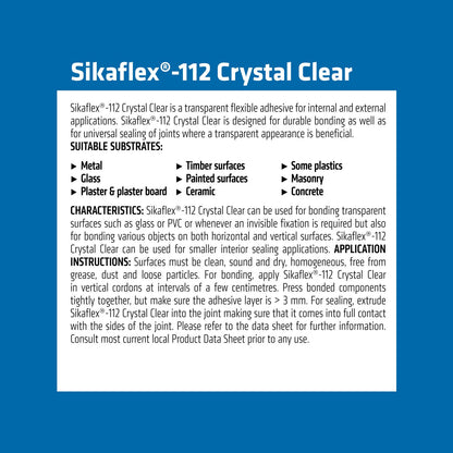 Sika Sikaflex 112 Adhesive Sealant - 290ml - Clear