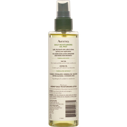 Aveeno Daily Moisturising Body Oil Mist Dry Rough Sensitive Skin 200ml