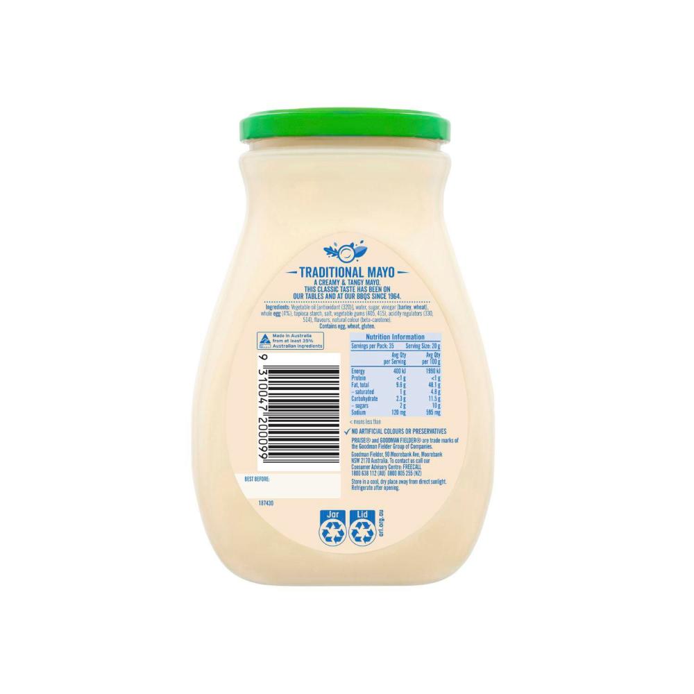 Praise Traditional Mayonnaise - 700g
