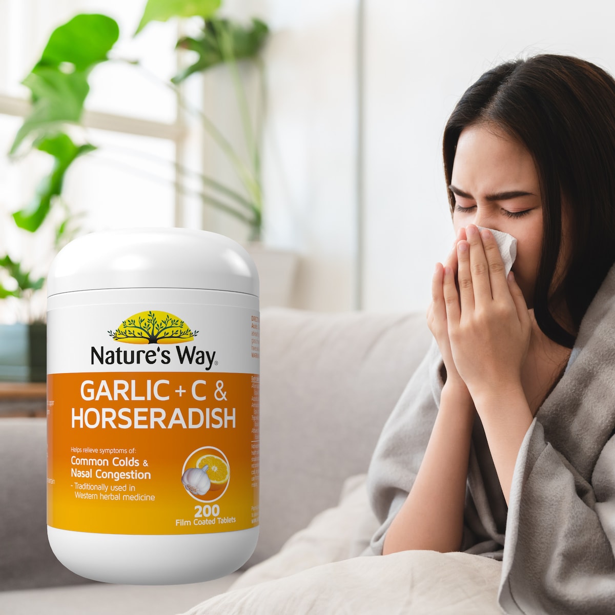 Natures Way Immunity Defense Garlic & Horseradish Immune
