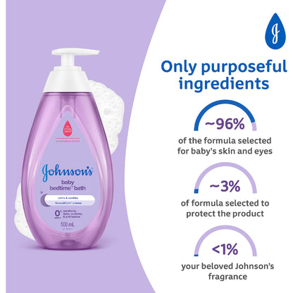 Johnsons Bedtime Gentle Calming Scented Tear Free Baby Bath 500ml