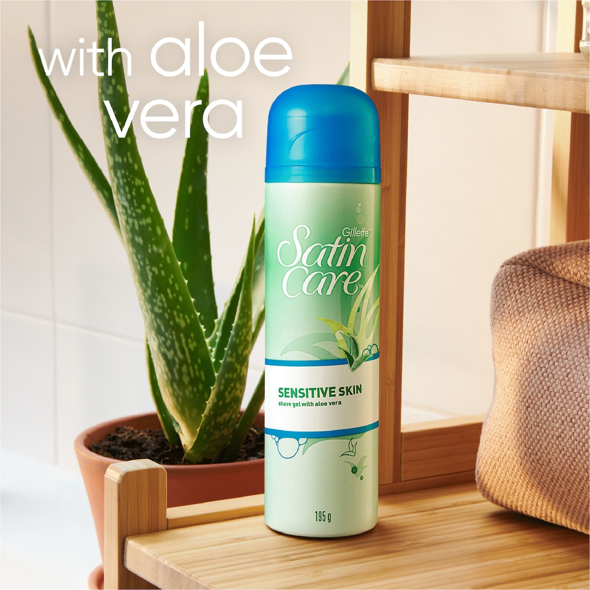 Gillette Venus Satin Care Shaving Gel Sensitive Skin 195g