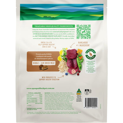 Open Paddock Wild Kangaroo Kibble & Air Dried Dry Dog Food 2.25kg