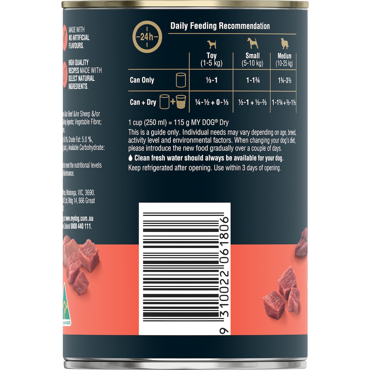 My Dog Adult Classic Loaf Gourmet Beef Wet Food Can 400g