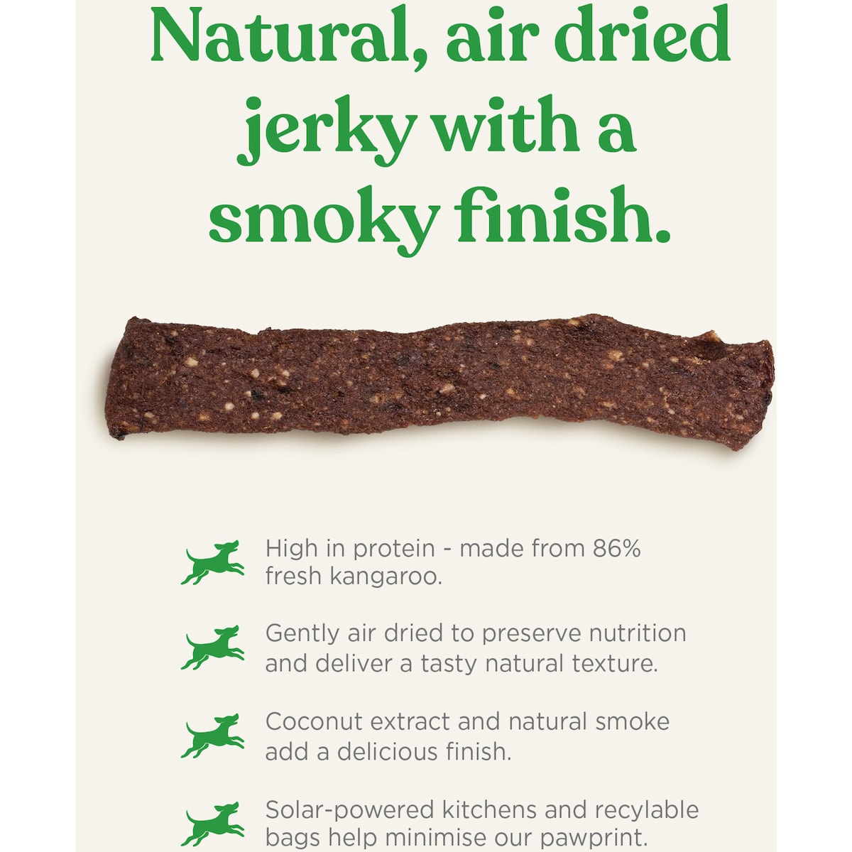 Open Paddock Wild Kangaroo Jerky Strips Dog Treats 300g