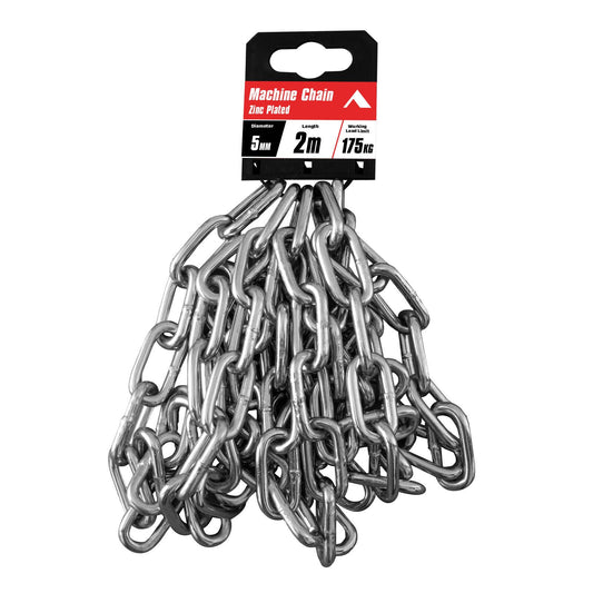 Pinnacle Zinc Plated Machine Chain - 5mm x 2m - 175kg