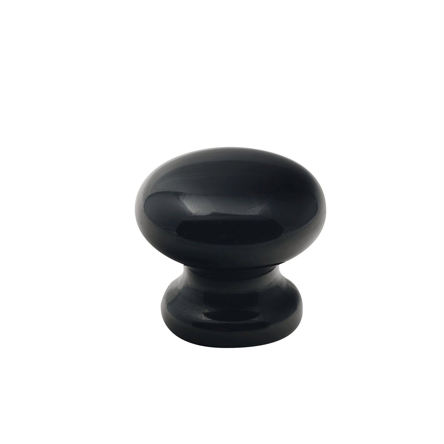 Prestige Black Acrylic Mushroom Knob - 40mm