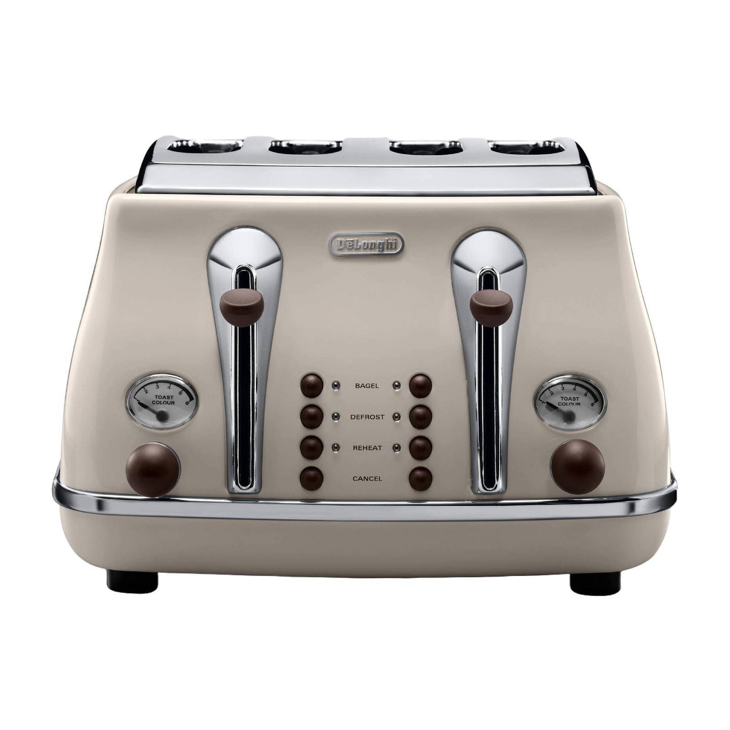 Delonghi Icona Vintage 4 Slice Toaster - 325mm - Beige