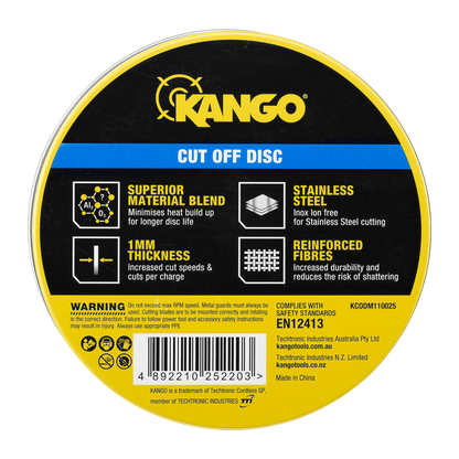 Kango Metal Cut Off Discs - 100mm - 25 Pack