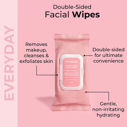 Mcobeauty Everyday Double-sided Facial Wipes 25 Pack