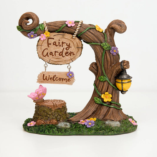 Resin Statue Fairy Garden Sign - 110 x 170 x 175mm