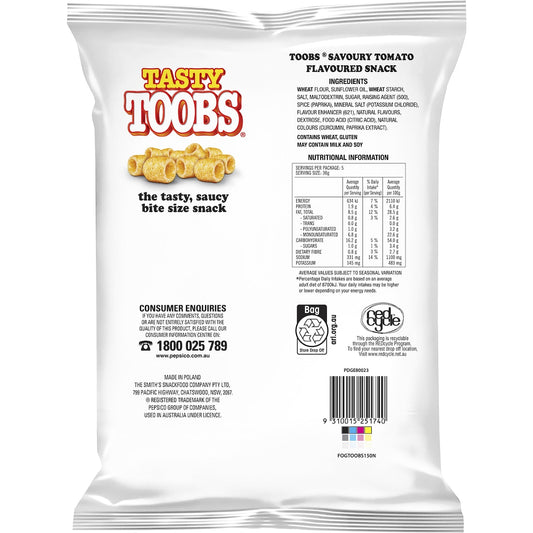 Toobs Puff Snacks Share Pack Tangy 150g