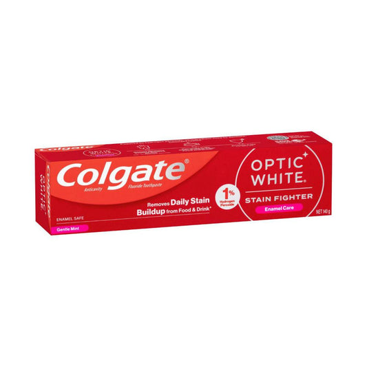 Colgate Optic White Enamel Care Teeth Whitening Toothpaste With 1% Hydrogen Peroxide - 140g