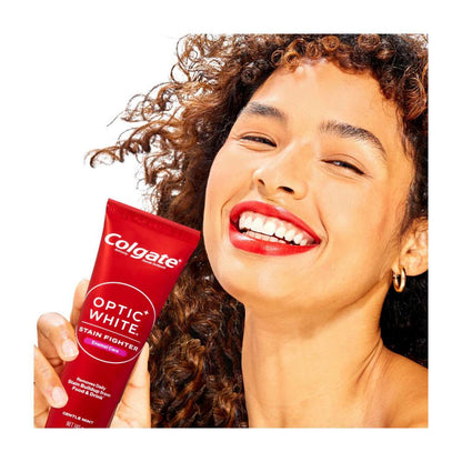 Colgate Optic White Enamel Care Teeth Whitening Toothpaste With 1% Hydrogen Peroxide - 140g