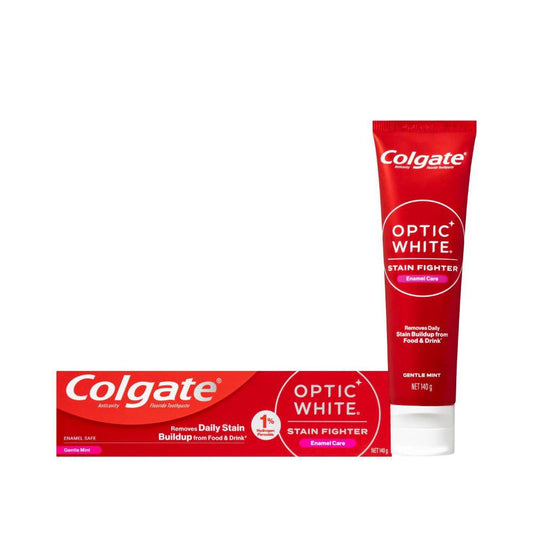Colgate Optic White Enamel Care Teeth Whitening Toothpaste With 1% Hydrogen Peroxide - 140g