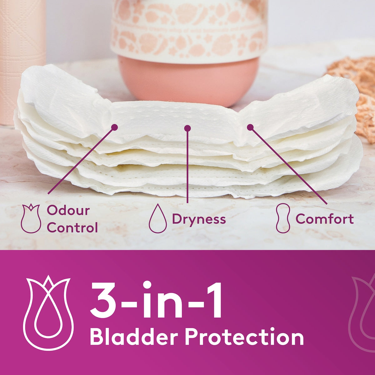 Poise Incontinence Liners Regular 26 Pack