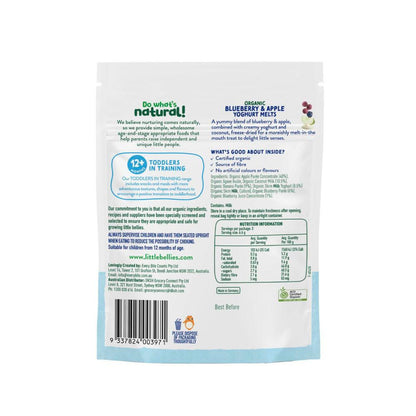 Little Bellies Blueberry & Apple Yoghurt Melts 8 Pack - 20g