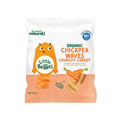 Little Bellies Chickpea Waves Crunchy Carrot 7 Pack - 12g
