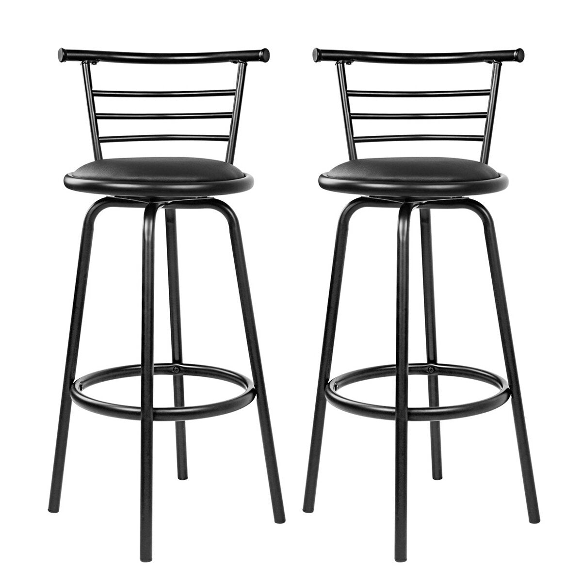 Artiss Bar Stool Metal Backrest 2 Pack