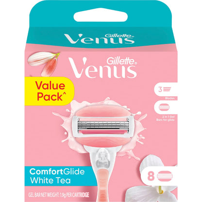 Gillette Venus Comfortglide White Tea Razor Blades 8 Pack