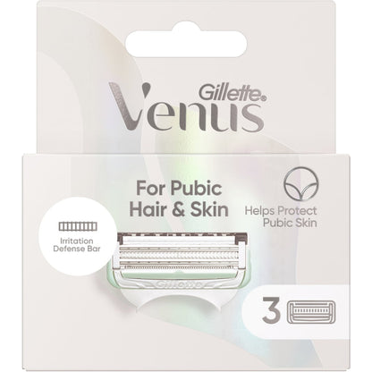 Gillette Venus For Pubic Hair & Skin Razor Blades 3 Pack