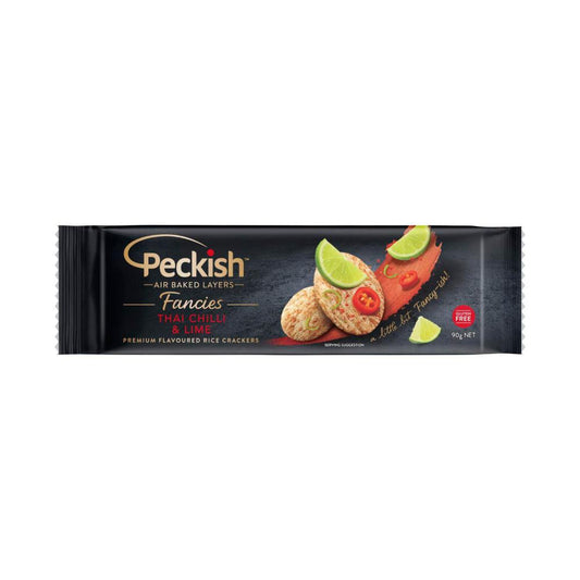 Peckish Fancies Rice Crackers Chilli & Lime - 90g