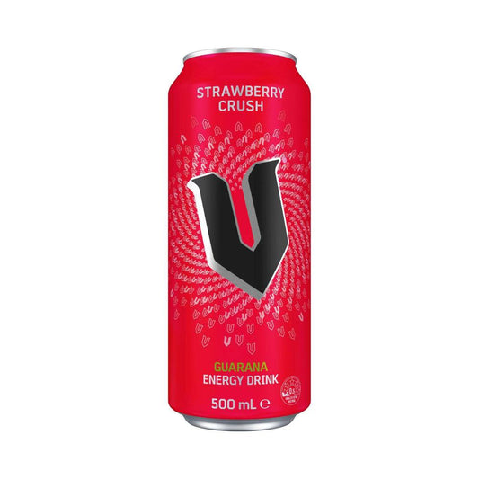 V Energy Drink Can Strawberry Crush - 500mL