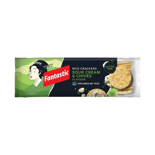 Fantastic Rice Cracker Sour Cream & Chives Flavour - 100g