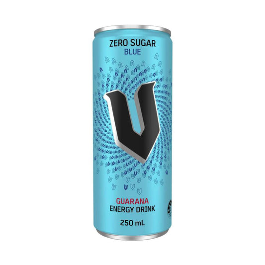V Energy Drink Can Blue Zero Sugar - 250mL
