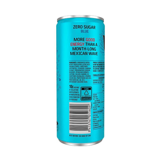 V Energy Drink Can Blue Zero Sugar - 250mL