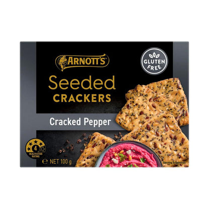 Arnott's Gold Label Seed Crackers Black Pepper - 100g