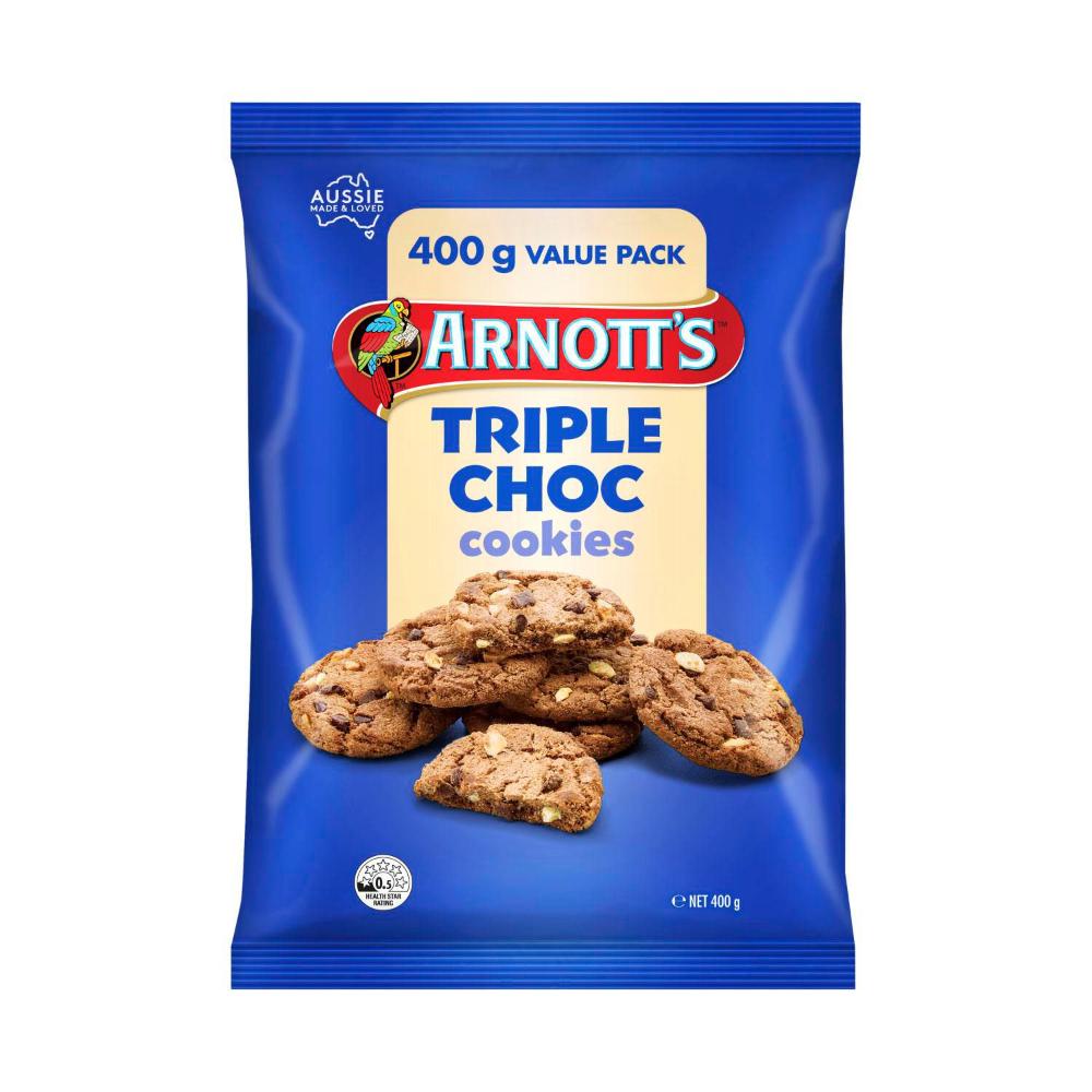 Arnott's Value Cookies Triple Chocolate - 400g