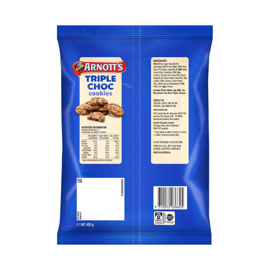 Arnott's Value Cookies Triple Chocolate - 400g