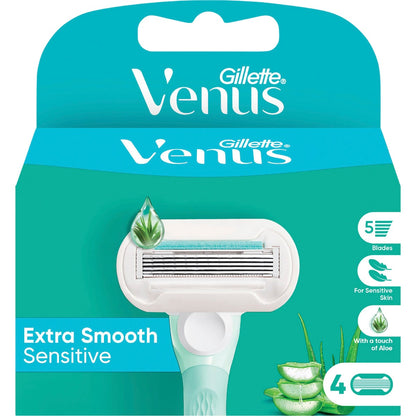 Gillette Venus Deluxe Smooth Sensitive Razor Blades 4 Pack
