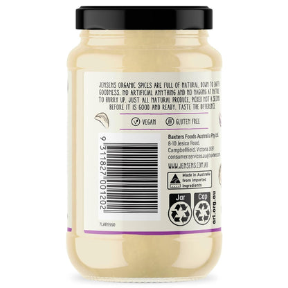 Jensens Organic Crushed Garlic 220g