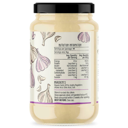 Jensens Organic Crushed Garlic 220g
