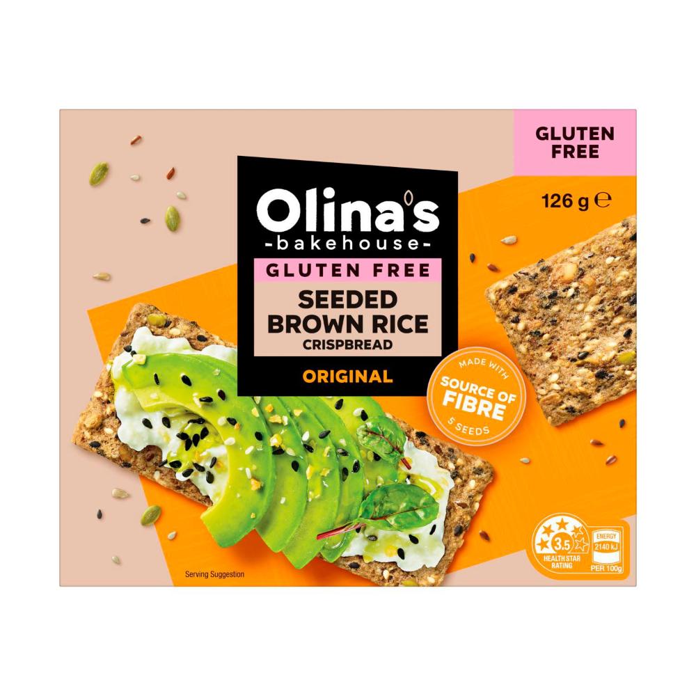 Olina's Bakehouse Seed Rice Crispbread Original - 126g