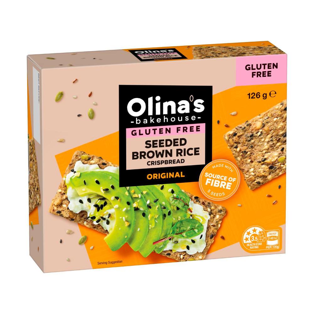 Olina's Bakehouse Seed Rice Crispbread Original - 126g