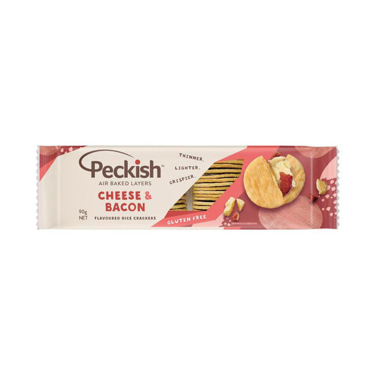 Peckish Rice Crackers Cheese & Bacon - 90g