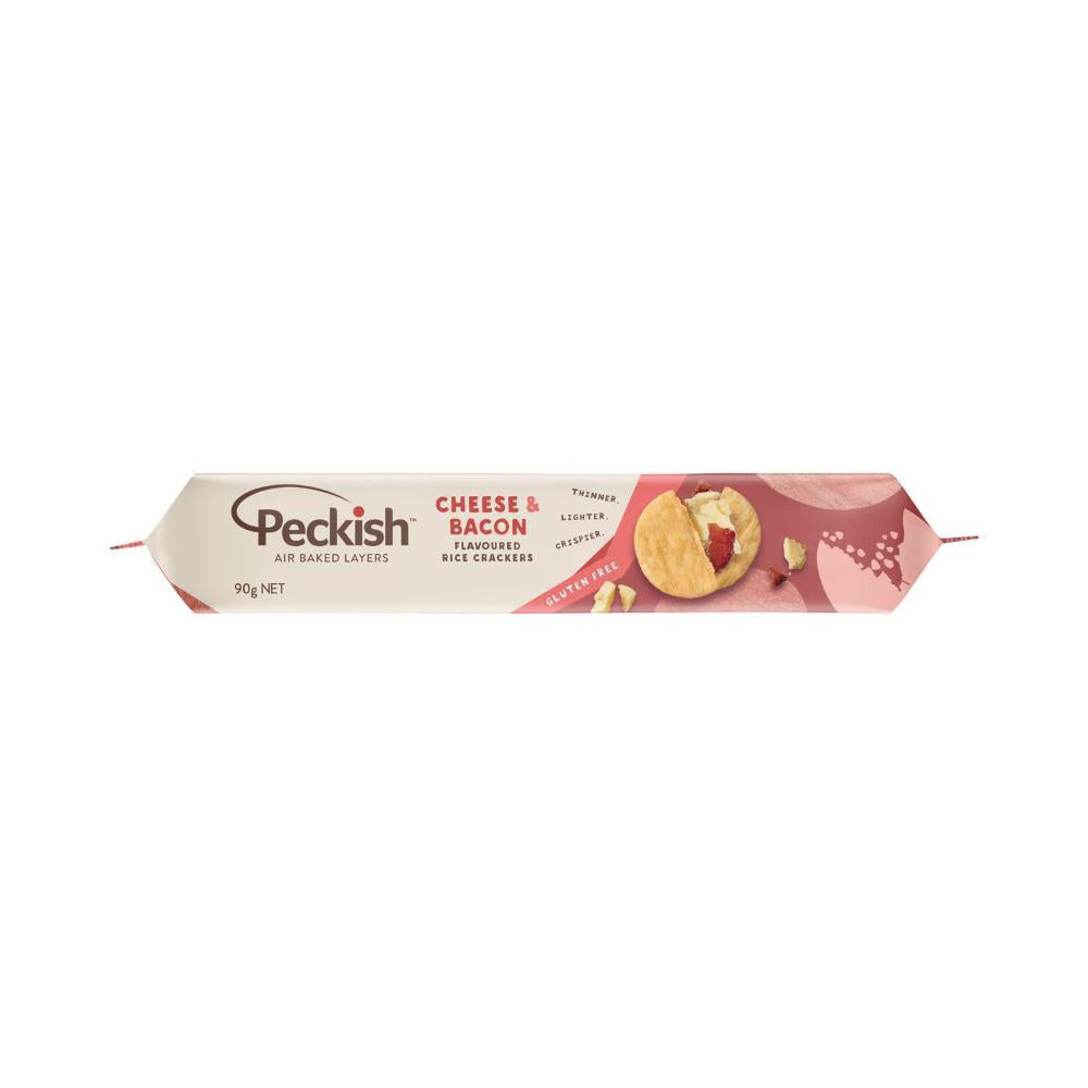 Peckish Rice Crackers Cheese & Bacon - 90g