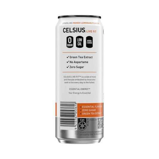 Celsius Energy Drink Mango Lemonade - 330mL