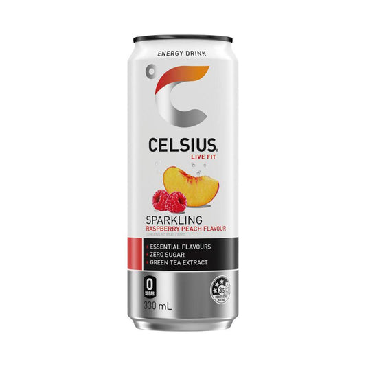 Celsius Energy Drink Raspberry Peach - 330mL