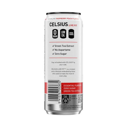Celsius Energy Drink Raspberry Peach - 330mL