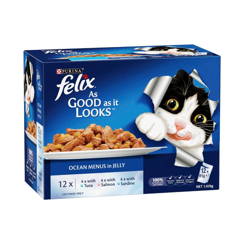 Purina Felix As Good As It Looks Ocean Menu Cat Food - 12 pack