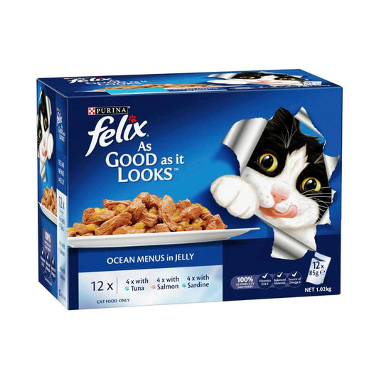 Purina Felix As Good As It Looks Ocean Menu Cat Food - 12 pack