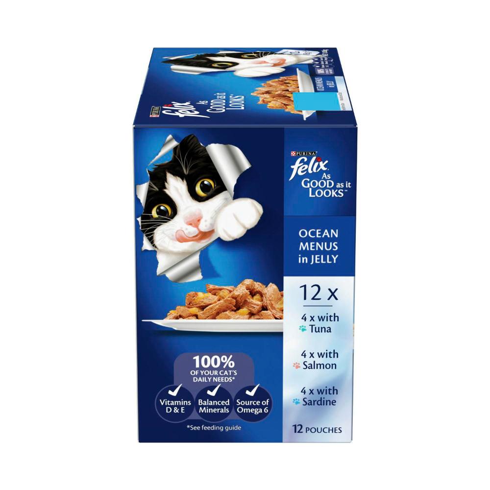 Purina Felix As Good As It Looks Ocean Menu Cat Food - 12 pack