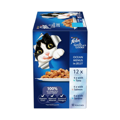 Purina Felix As Good As It Looks Ocean Menu Cat Food - 12 pack
