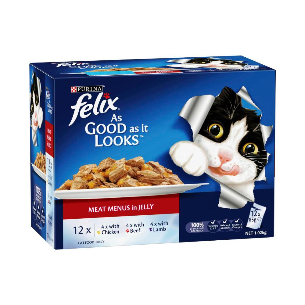 Purina Felix As Good As It Looks Meat Menu Cat Food - 12 pack