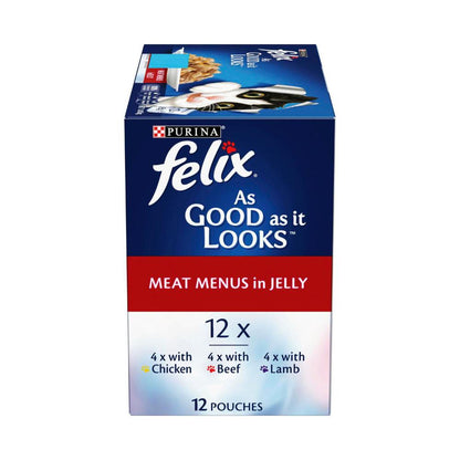 Purina Felix As Good As It Looks Meat Menu Cat Food - 12 pack